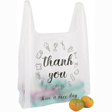 Maßgeschneiderte, umweltfreundliche, Großhandelskörnstärke, biologisch abbaubare, einkaufsfertige, kompostierbare T-Shirt-Plastiktüten