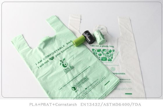 Verpackung As4736 Kompostierbare Lebensmittelbeutel mit Griff aus Kunststoff Poly