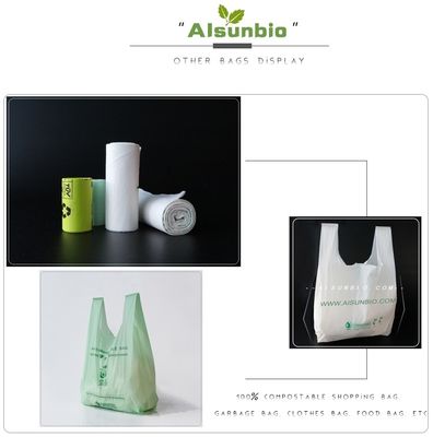 Verpackung As4736 Kompostierbare Lebensmittelbeutel mit Griff aus Kunststoff Poly