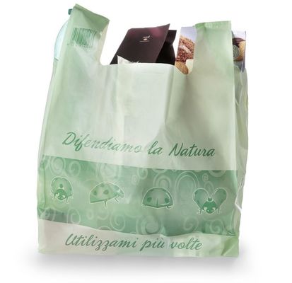 Seitengusset Biologisch abbaubare Einkaufstüte 50l Kompost 15 Mikron
