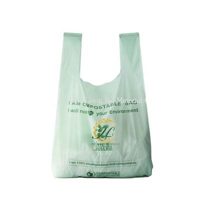 PLA Kompostierbare biologisch abbaubare Zellulose-Taschen T-Shirt für den Supermarkt