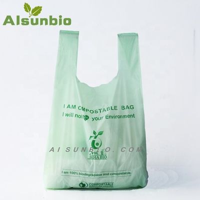OEM biologisch abbaubare Einkaufstüte PBAT PLA Maisstärke EN13432 Norm
