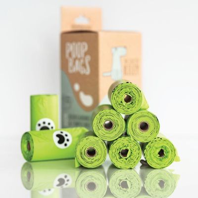 Grüne Farbe 100% biologisch abbaubar, kompostierbar, umweltfreundlich Hunde-Kak-Taschen für Haustiere