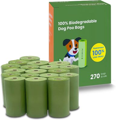 AISUN Hochwertige, mehrfarbige, flache, biologisch abbaubare Hundemüllbeutel für Haustiere