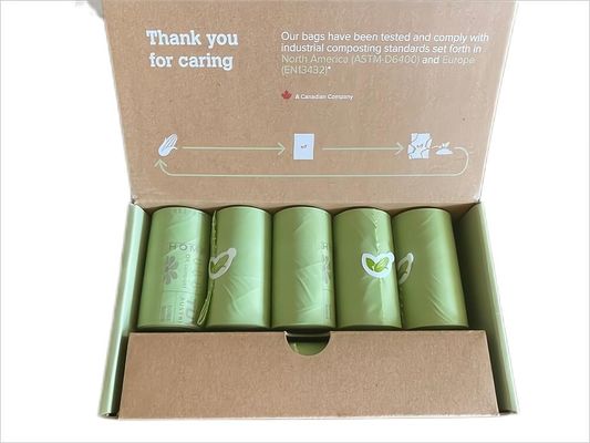 PBAT Biodegradable Poly Bags Rollen für Hunde Kot