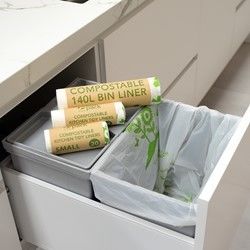 Umweltschonende Müllsäcke 33 Gallonen Kompostsäcke Küchenmüll Sammeln