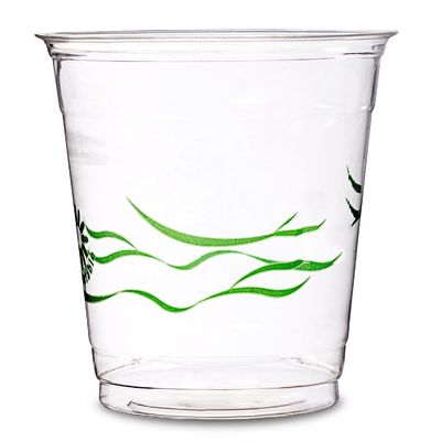 100% biologisch abbaubare Kaffeetassen aus klarem Kunststoff für Eiscreme