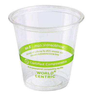 Wasserkompostierbare, biologisch abbaubare PLA-Becher