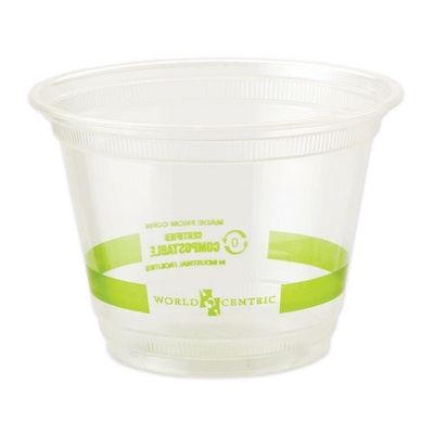 PLA Bio Kompostierbare klare Tassen mit Deckel 16 Oz Trinkmilch Tee Tasse