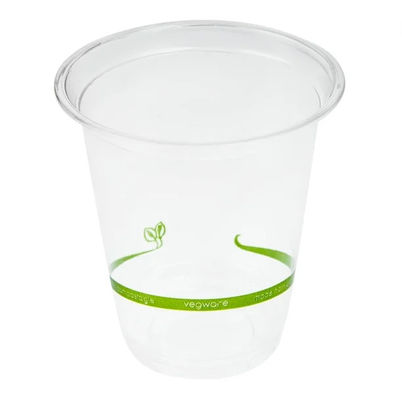 PLA Kompostierbare biologisch abbaubare Plastikbecher 12 Oz für kalte Getränke